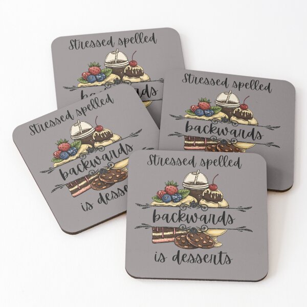 Item preview, Stressed spelled backwards is desserts dark colored designed and sold by Love-In-Every-Crumb.