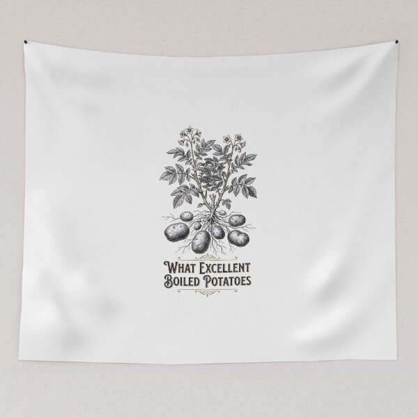 Item preview, What Excellent Boiled Potatoes Botanical Vegetable Drawing designed and sold by Fenay Designs.