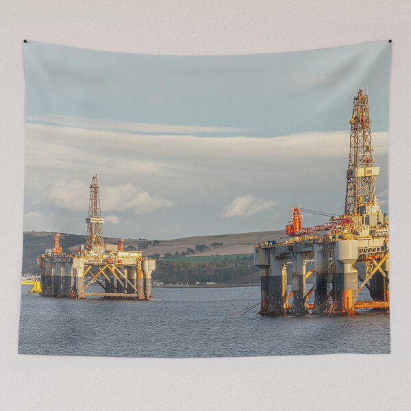 Item preview, Oil rig sunrise in morning light  designed and sold by Dalyndigital Photography.