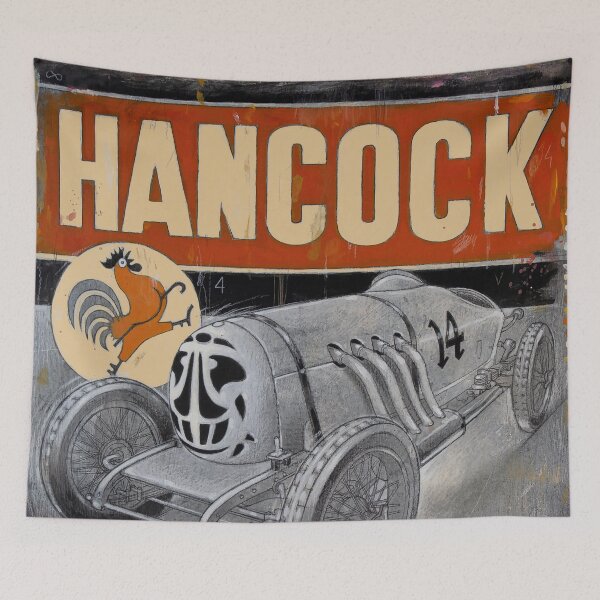 Item preview, Hancock Gasoline – Vintage Gas Station Tribute in Retro Style designed and sold by Matalobos /  Retro Art & Classic Machines.
