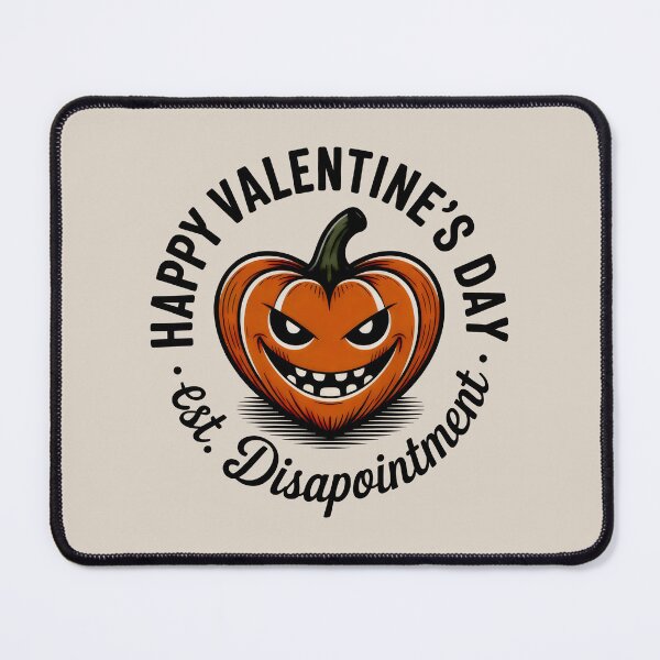 Item preview, Happy Valentine's Disappointment - Sarcastic Pumpkin Heart Art designed and sold by SplashTastic.