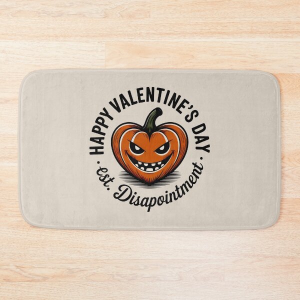 Item preview, Happy Valentine's Disappointment - Sarcastic Pumpkin Heart Art designed and sold by SplashTastic.