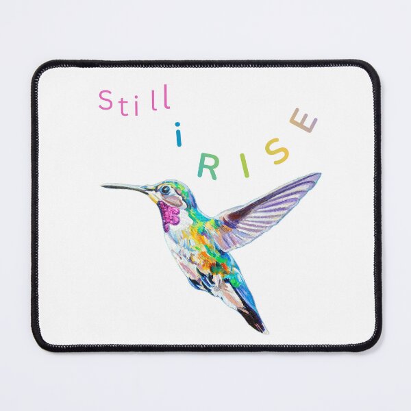 Item preview, 'Still I Rise' - A flying hummingbird with text  designed and sold by CromaArtStudio.