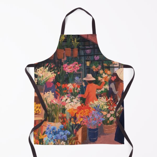 Item preview, Colourful Flower Market Street Scene designed and sold by FortuneAndFrame.