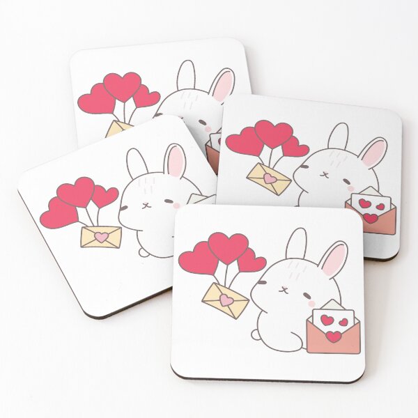 Item preview, Cute Bunny Valentine Love Letter – Kawaii Rabbit Heart Illustration designed and sold by ZYNORAworld.