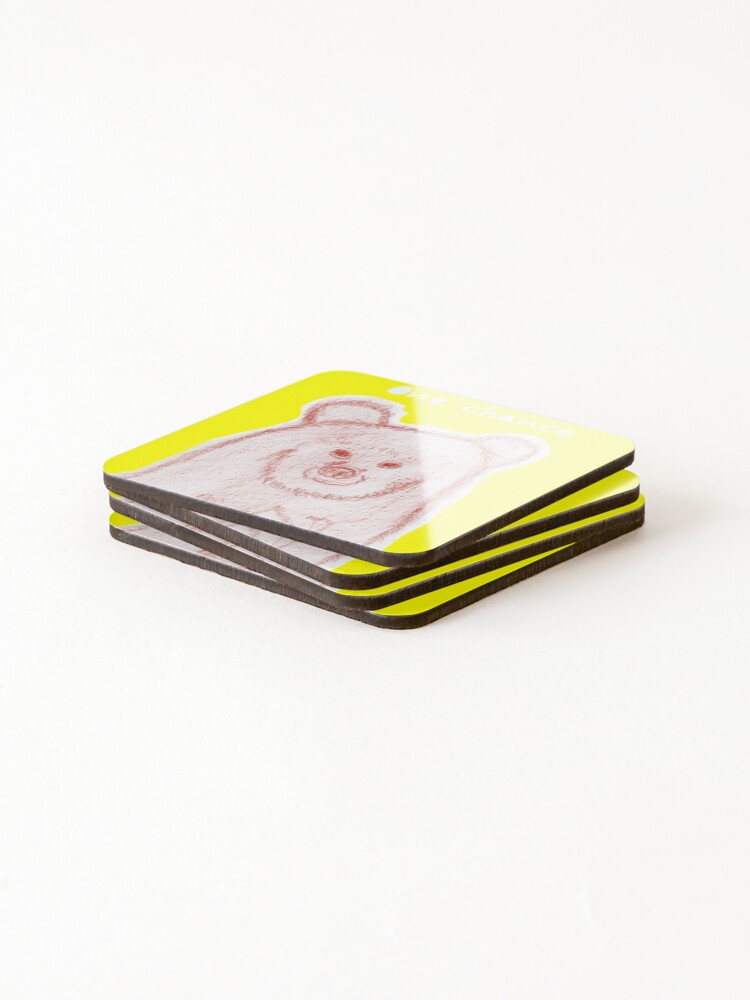 Thumbnail 4 of 5, Coasters (Set of 4), bear/yellow designed and sold by RitsukoToeda3.
