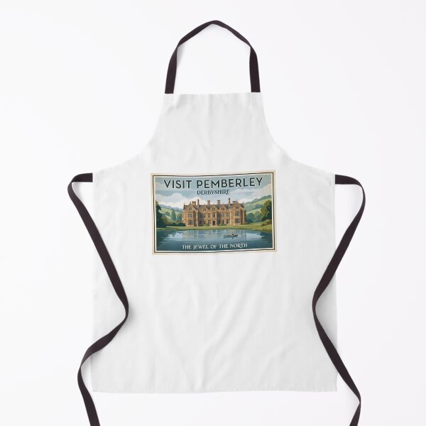 Item preview, Visit Pemberley Derbyshire Vintage Travel Poster Art designed and sold by Fenay Designs.