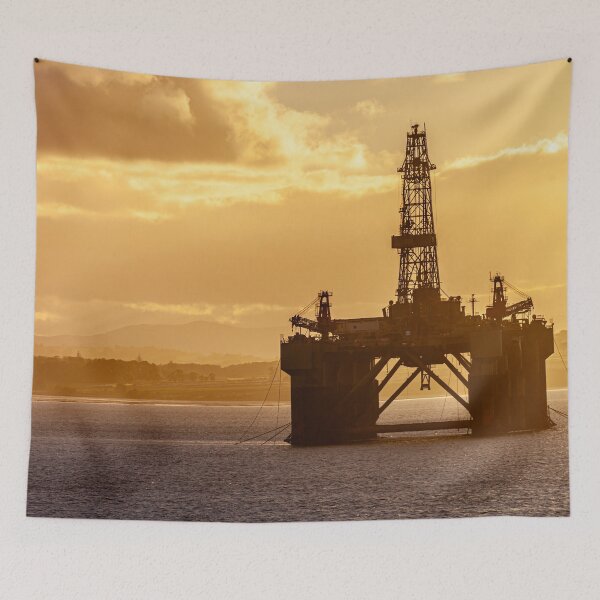 Item preview, Oil rig sunrise designed and sold by Dalyndigital Photography.
