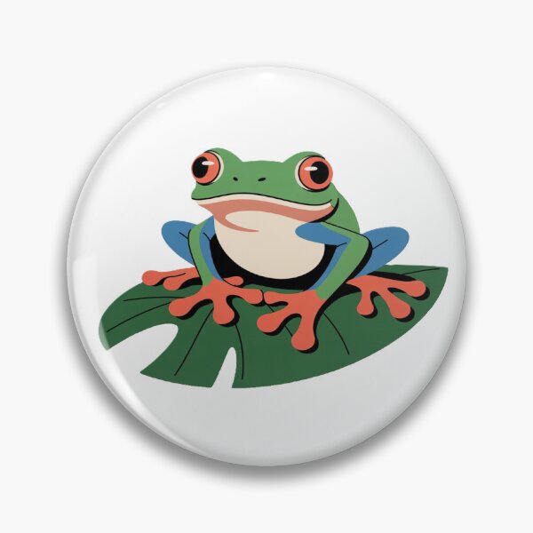 Item preview, Cute Frog on a Big Leaf designed and sold by myforestfog.