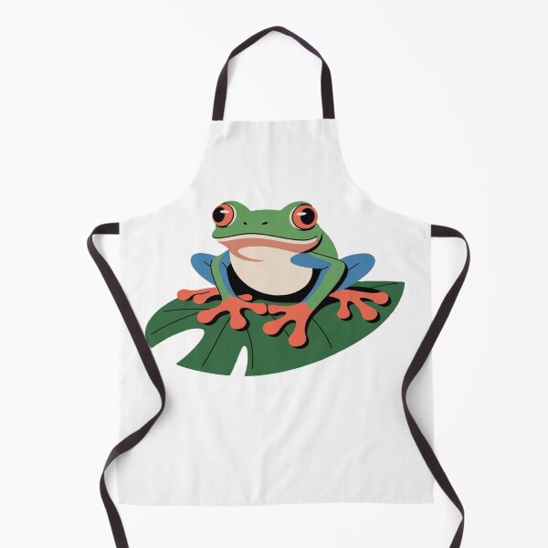 Item preview, Cute Frog on a Big Leaf designed and sold by myforestfog.
