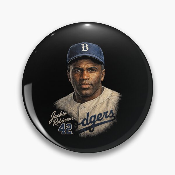 Item preview, Jackie Robinson Dodgers Vintage Portrait Art designed and sold by TheArtOfCar.