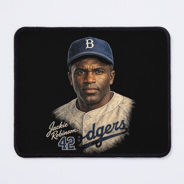 Item preview, Jackie Robinson Dodgers Vintage Portrait Art designed and sold by TheArtOfCar.