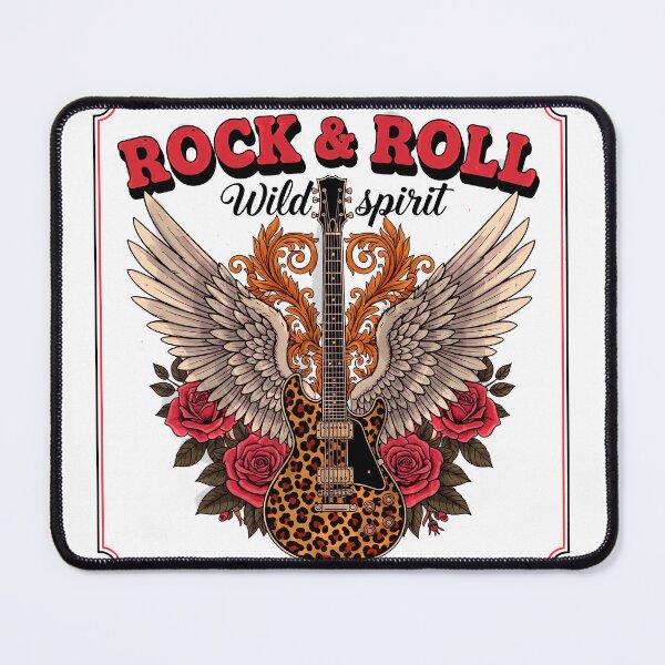 Item preview, Wild Side Rock Guitar Wings Tattoo Art designed and sold by Ojo de Lilith.
