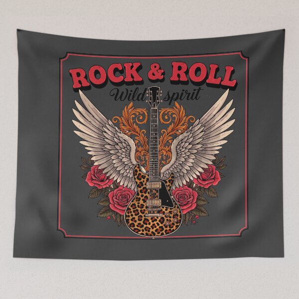 Item preview, Wild Side Rock Guitar Wings Tattoo Art designed and sold by  Ojo de Lilith.
