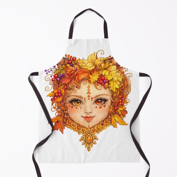 Item preview, Autumn Forest Goddess Portrait – Mystical Fantasy Art with Horns designed and sold by AnyasCrafts.