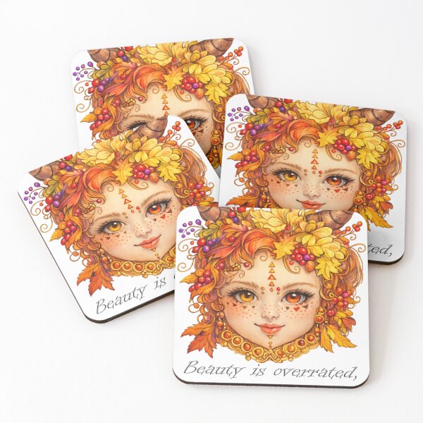 Item preview, Weird Is Forever – Autumn Forest Goddess with Quote designed and sold by AnyasCrafts.
