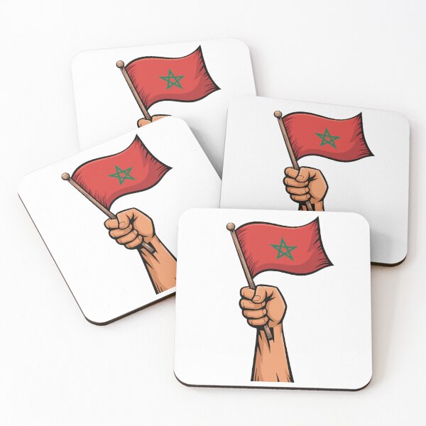 Item preview, Moroccan Flag Raised Fist Illustration – Morocco Pride Design designed and sold by ZYNORAworld.