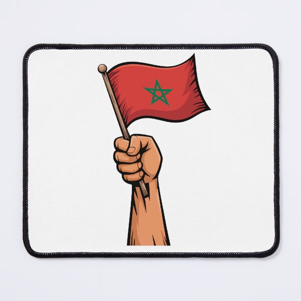 Item preview, Moroccan Flag Raised Fist Illustration – Morocco Pride Design designed and sold by ZYNORAworld.