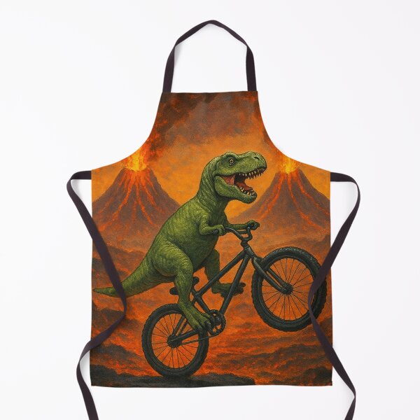 Item preview, Dinosaur Riding a Bike – Fun Prehistoric Adventure Illustration designed and sold by ldjcustomdesign.