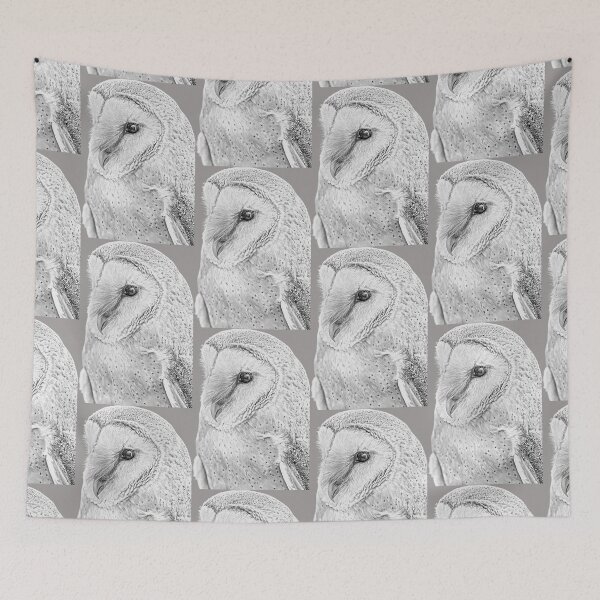 Item preview, European Barn Owl image converted to a drawing designed and sold by Dalyndigital Photography.