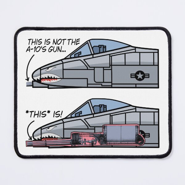 Item preview, A-10 Warthog Big Gun Cutaway “This Is the Gun” Funny Meme designed and sold by MilitaryMart.
