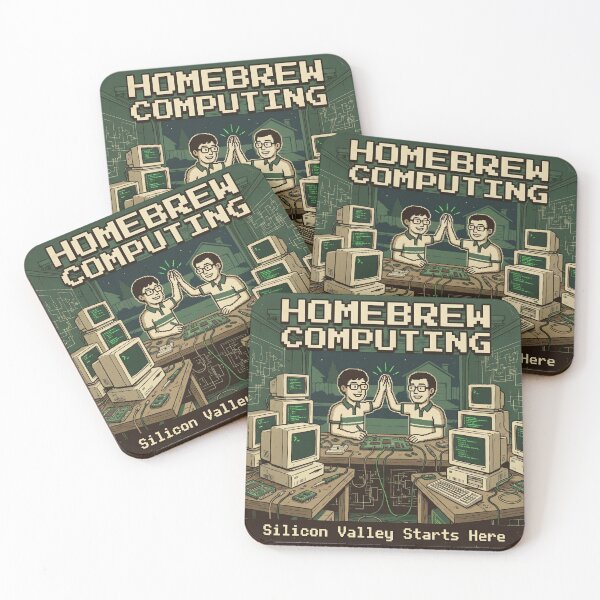 Item preview, Homebrew Computing - Retro 80s Silicon Valley Pixel Art Poster designed and sold by Cozy-Old-Pub.