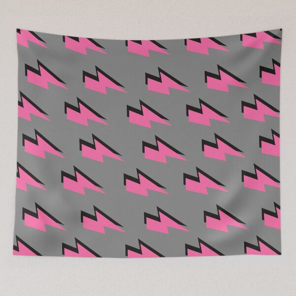 Item preview, Pink Lightning Bolt on a Grey Background  designed and sold by OneThreeSix.