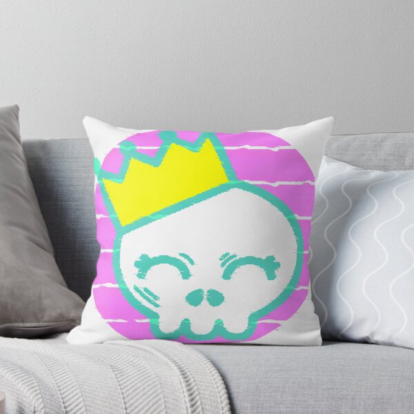 Item preview, Cute Skull with Pink Background – Adorable and Soft Kawaii Design designed and sold by AstronautMerch.