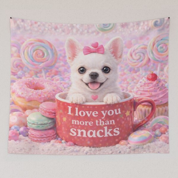 Item preview, Chihuahua Puppy Loves Snacks designed and sold by GivingJoy.