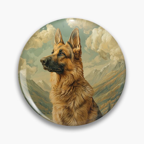 Item preview, German Shepherd in Mountain Landscape designed and sold by PetsArt.