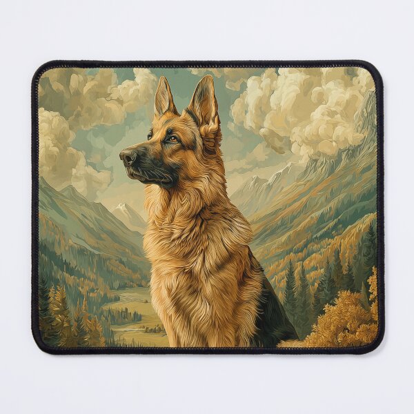 Item preview, German Shepherd in Mountain Landscape designed and sold by PetsArt.