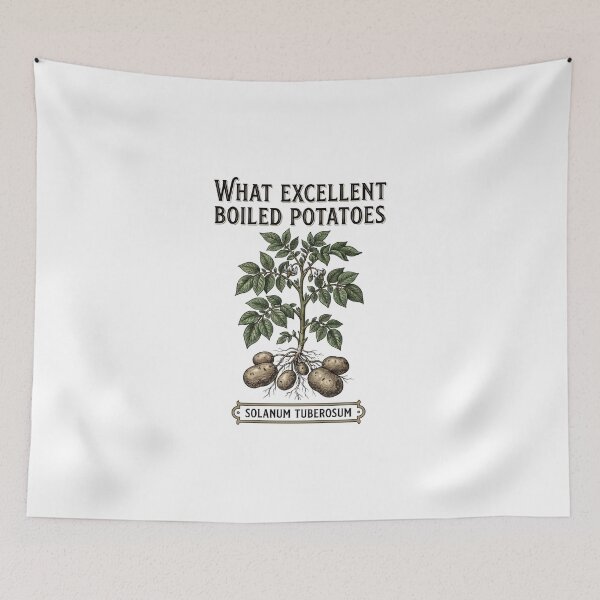 Item preview, What Excellent Boiled Potatoes Color Botanical Illustration designed and sold by Fenay Designs.