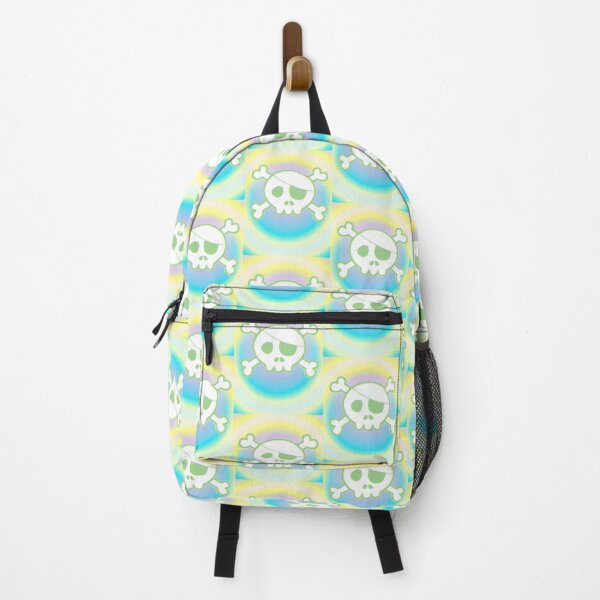 Item preview, Pirate Skull with Eye Patch and Pastel Background – Original and Soft Design designed and sold by AstronautMerch.
