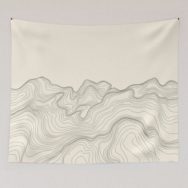Item preview, Organic Line Wall Art in Neutral Tones – Soft Minimal Abstract Home Decor designed and sold by sana designer.
