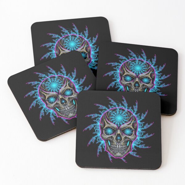 Item preview, Electric Fractal Skull - Epic Neon Lighting designed and sold by LaNadaYFundante.