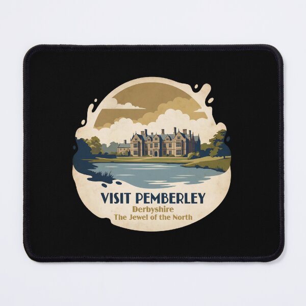 Item preview, Visit Pemberley Derbyshire Round Sticker Style Graphic designed and sold by Fenay Designs.