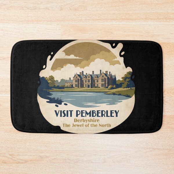 Item preview, Visit Pemberley Derbyshire Round Sticker Style Graphic designed and sold by Fenay Designs.