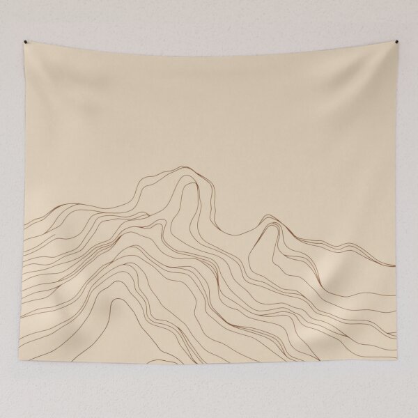 Item preview, Organic Line Wall Art in Neutral Tones – Balanced Minimal Abstract Design designed and sold by sana designer.