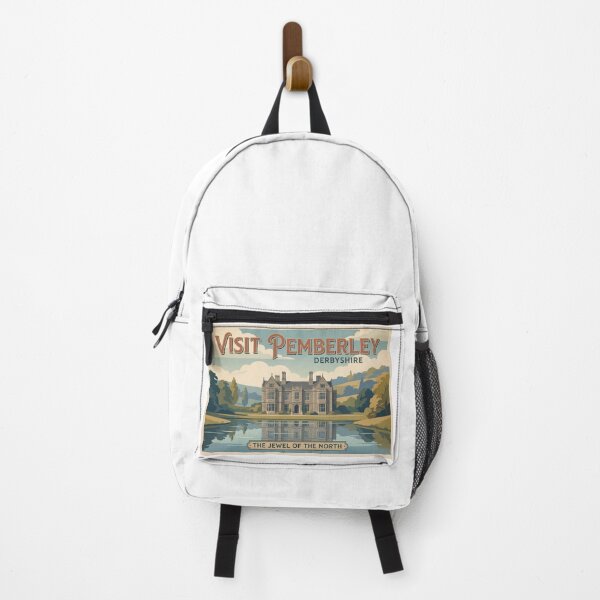 Item preview, Visit Pemberley Derbyshire Retro Travel Poster Horizontal designed and sold by Fenay Designs.