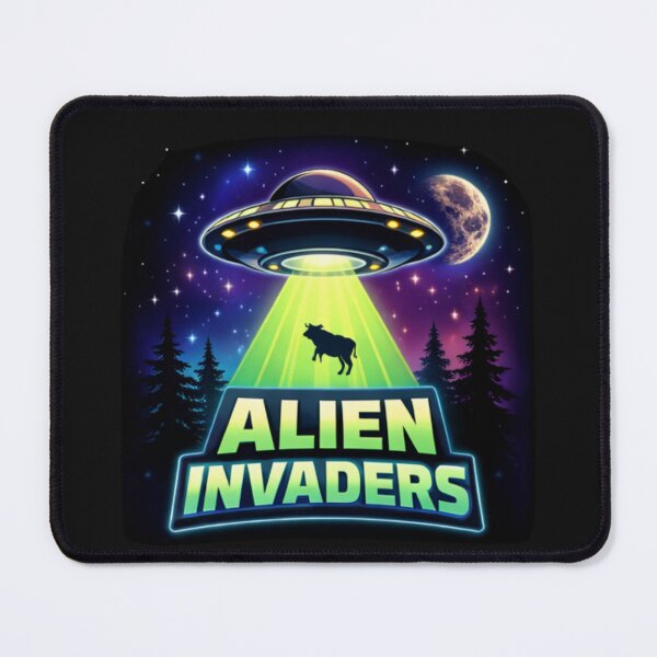 Item preview, Alien Invaders - Retro UFO Abduction Sci-Fi-Space Art designed and sold by Nature's Palette.