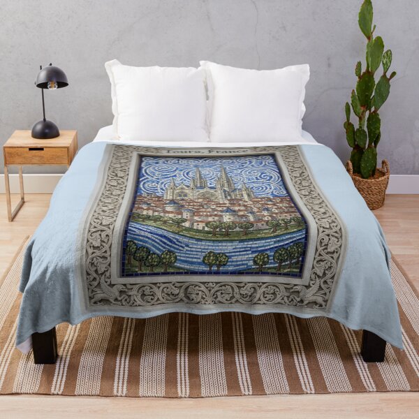 Item preview, Tours France Cathedral Mosaic - Gothic Architecture Travel Poster designed and sold by FrancophileFun.