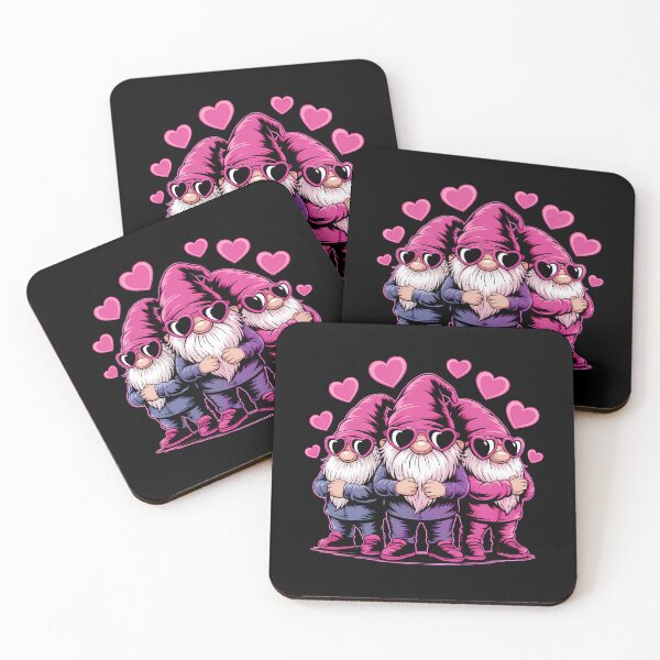 Item preview, Valentines Gnome Trio With Heart Sunglasses designed and sold by ZuToMi.