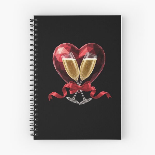 Item preview, Copy of Romantic Ruby Heart and Golden Champagne Toast - Simple designed and sold by Elderlight Studio - L. Vlashev.