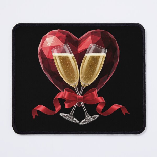 Item preview, Copy of Romantic Ruby Heart and Golden Champagne Toast - Simple designed and sold by Elderlight Studio - L. Vlashev.