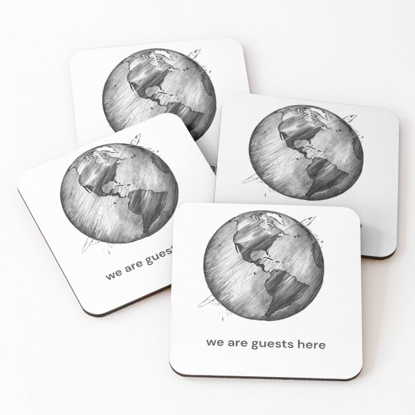 Item preview, We Are Guests Here – Minimal Earth Illustration for T-Shirts & Hoodies designed and sold by KindByNature.