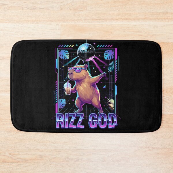 Item preview, Rizz God Capybara Low Poly Disco Party Graphic designed and sold by Fenay Designs.