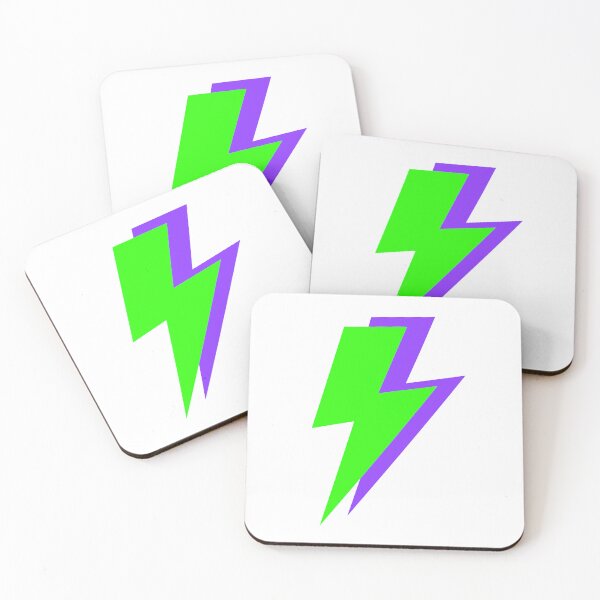 Item preview, Green and Purple Lightning Bolts designed and sold by OneThreeSix.