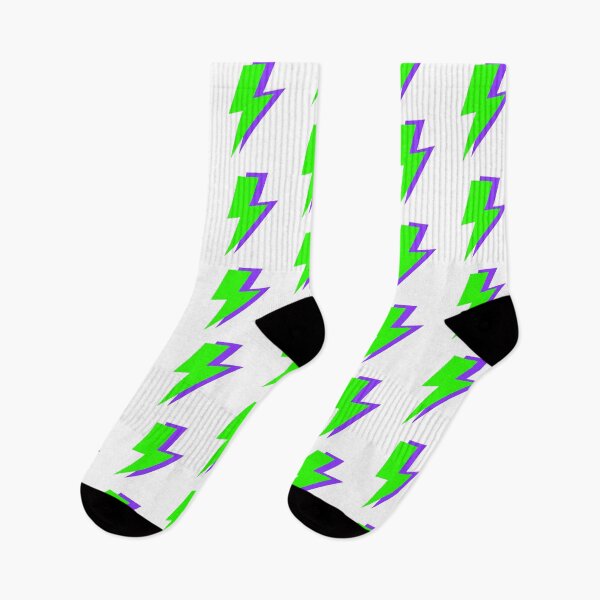 Item preview, Green and Purple Lightning Bolts designed and sold by OneThreeSix.