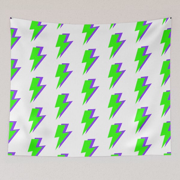 Item preview, Green and Purple Lightning Bolts designed and sold by OneThreeSix.