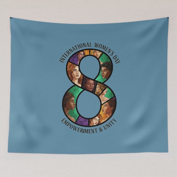 Item preview, International Women's Day 8 Empowerment & Unity – Diverse Faces Mosaic designed and sold by InkWeaveShop.